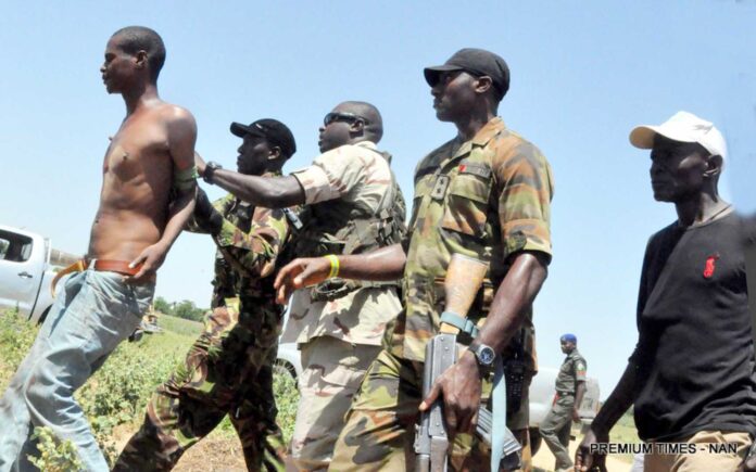 Nigerian Troops Arresting Terrorists