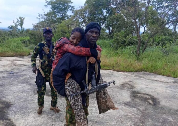 Nigerian Troops Rescuing Kidnapped Victims