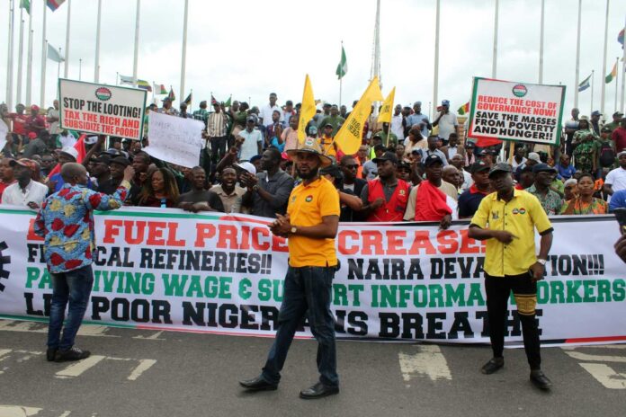 Nigerians Protesting Fuel Subsidy Removal