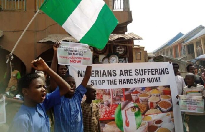 Northern Nigerian Youths Protesting Economic Hardships