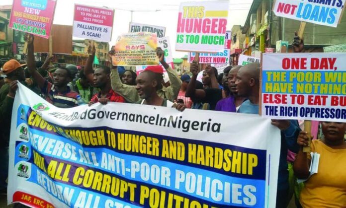 Northern Nigerian Youths Protesting Economic Hardships And Insecurity