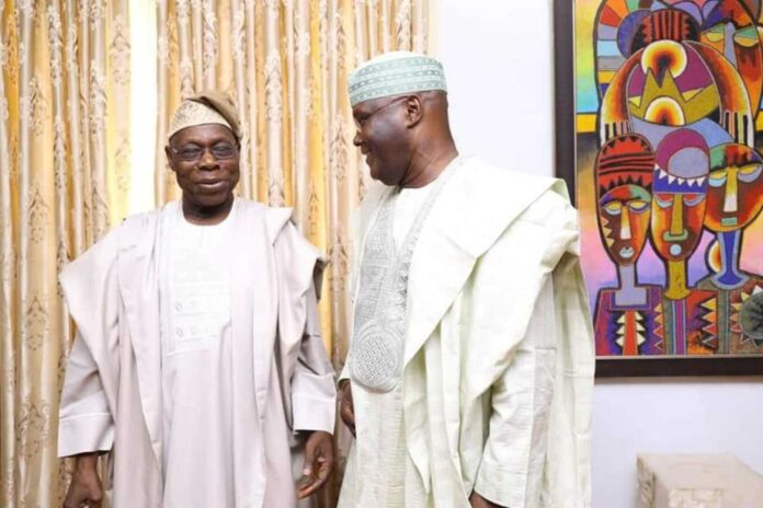 Obasanjo And Atiku Meeting At Abuja Charity Event