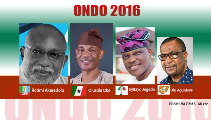 Ondo State Governorship Election Candidates