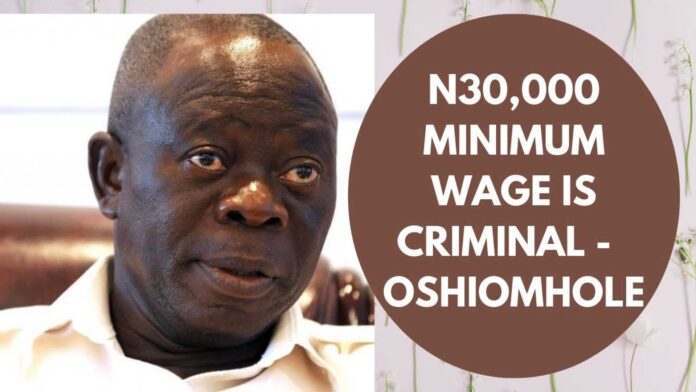 Oshiomhole On Minimum Wage Nigeria