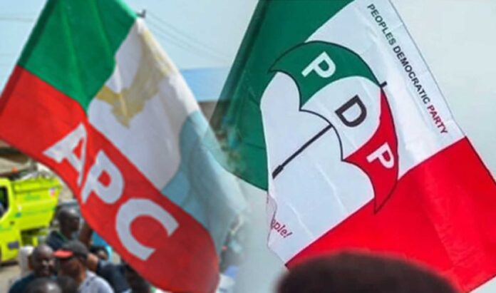 Pdp And Apc Flags, Electoral Violence In Nigeria