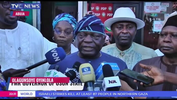 Pdp Crisis Meeting Oyinlola Panel Governors Damagum Nwc