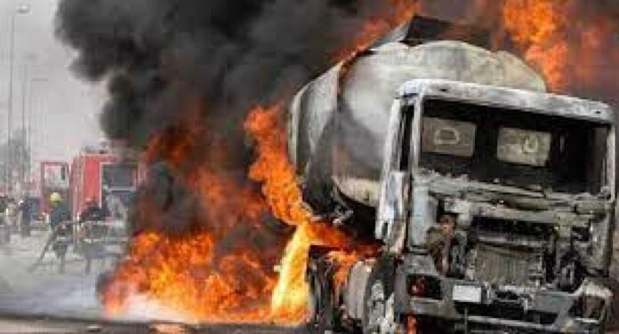 Petrol Tanker Fire Sagamu Benin Expressway