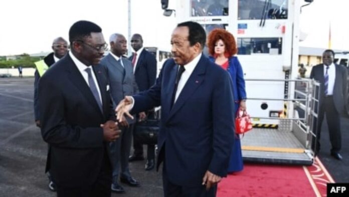 President Paul Biya Returning To Cameroon Airport