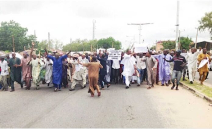 Repentant Boko Haram Members Protesting Hunger Borno Road