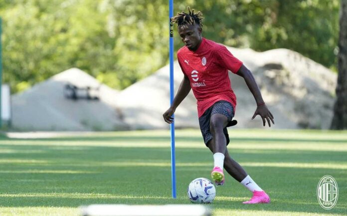 Samuel Chukwueze Training With Ac Milan