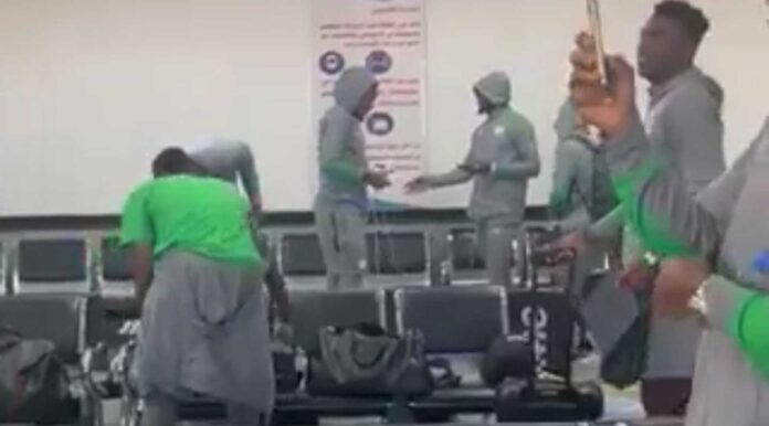 Super Eagles Players Arriving At Malam Aminu Kano International Airport