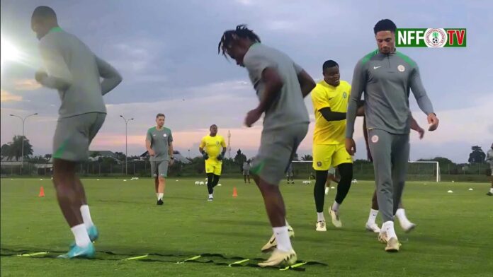 Super Eagles Players Training For Afcon Qualifiers