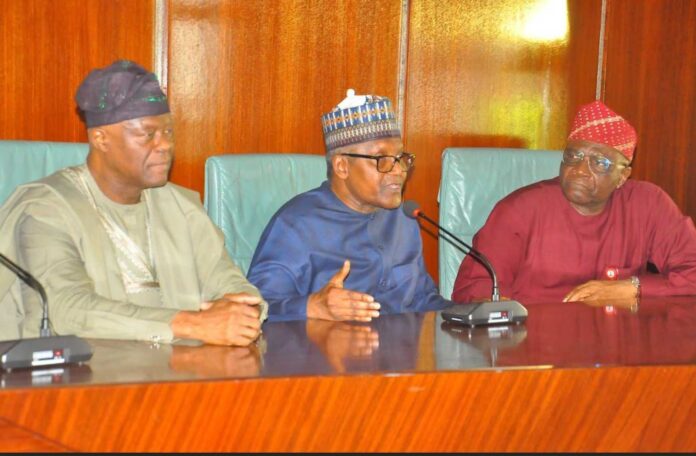 Tinubu Meeting With Dangote, Edun, Kyari On Fuel Import And Naira For Crude