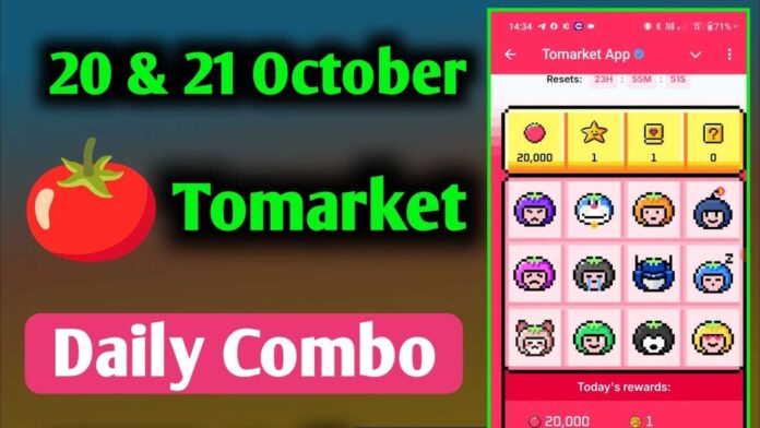 Tomarket Daily Combo October 21