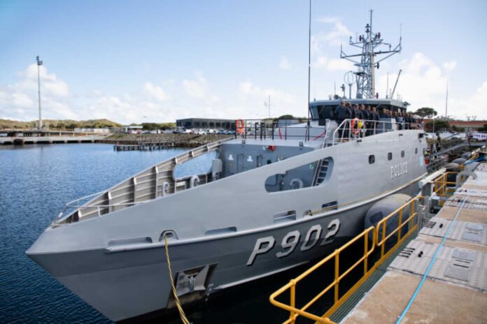 Tuvalu Island And New Guardian Class Patrol Vessel