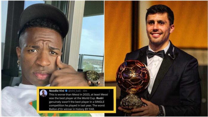 Vinicius Jr Reaction To Ballon D'or Snub