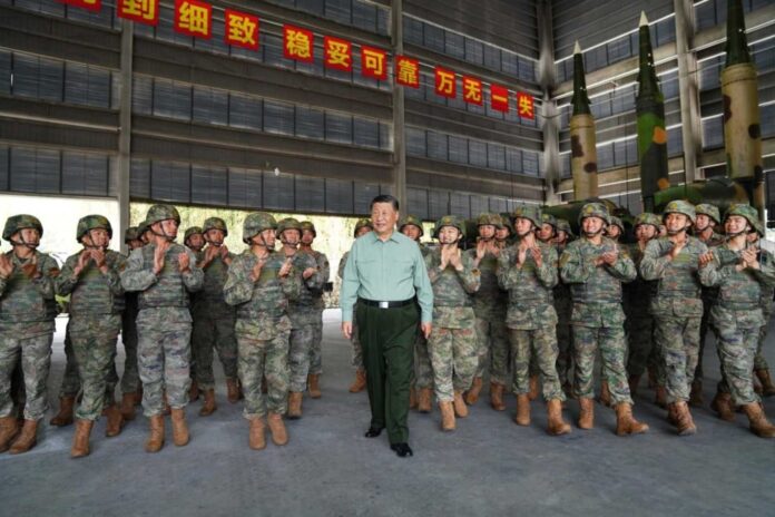 Xi Jinping Visiting Chinese Military Rocket Force