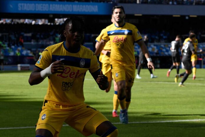 Ademola Lookman Celebrating Goal Against Napoli