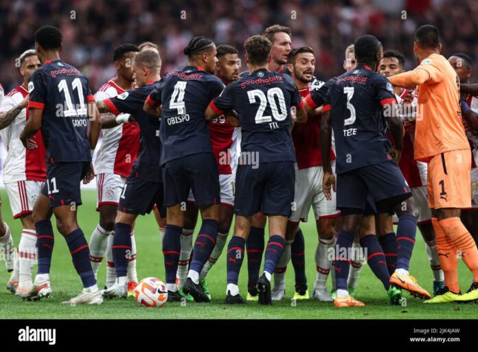 Ajax Vs Psv Eindhoven Match At Johan Cruijff Arena