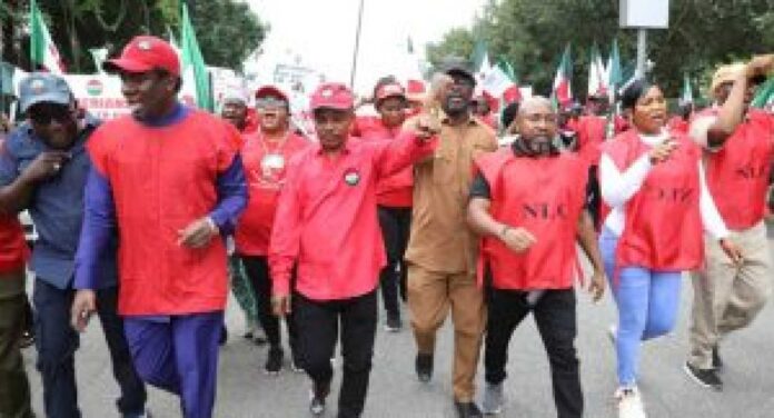 Anambra Workers Protesting Minimum Wage