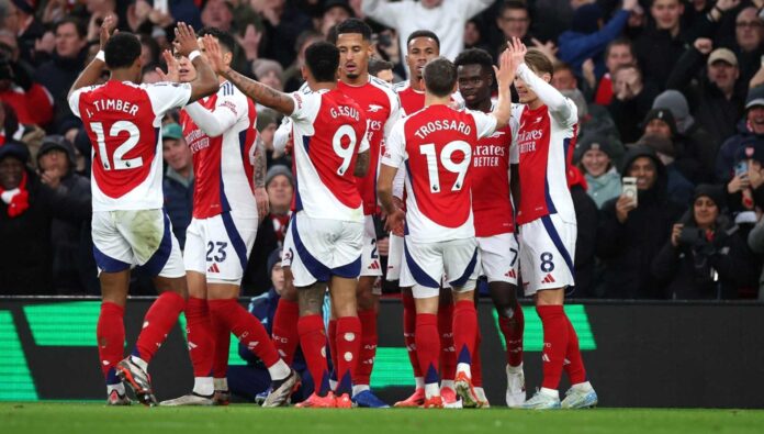 Arsenal Vs Nottingham Forest Match Celebration