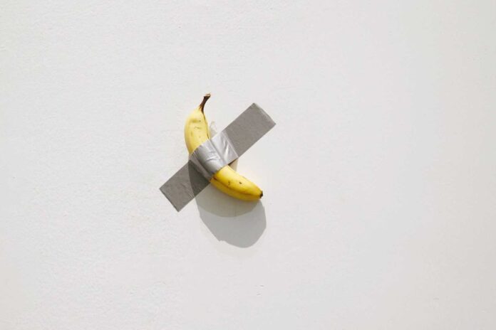 Banana Duct Taped To Wall Sotheby's Auction