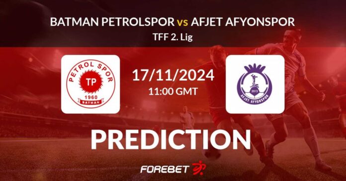 Batman Petrolspor Vs Afjet Afyonspor Football Match