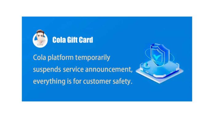 Cola Gift Card Security Breach Apology