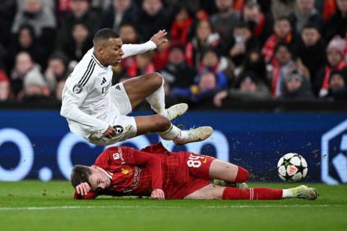 Conor Bradley Tackle Kylian Mbappe Anfield