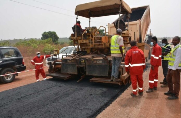 David Umahi Inspecting Abuja Minna Road