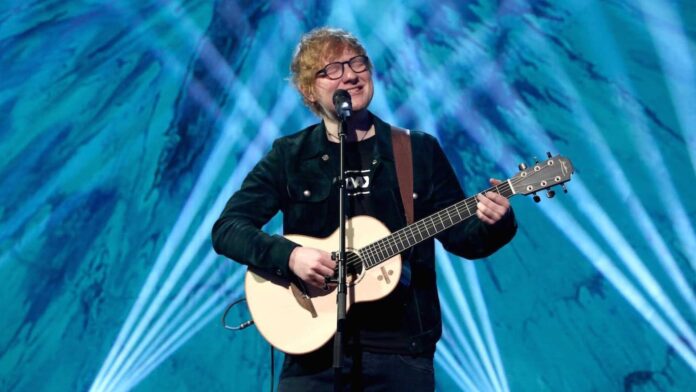 Ed Sheeran Performing On Stage