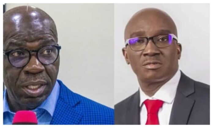 Edo State Governor Godwin Obaseki And Governor Elect Monday Okpebholo