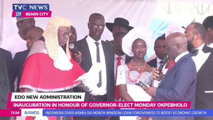 Edo State Governor Monday Okpebholo Inauguration Ceremony