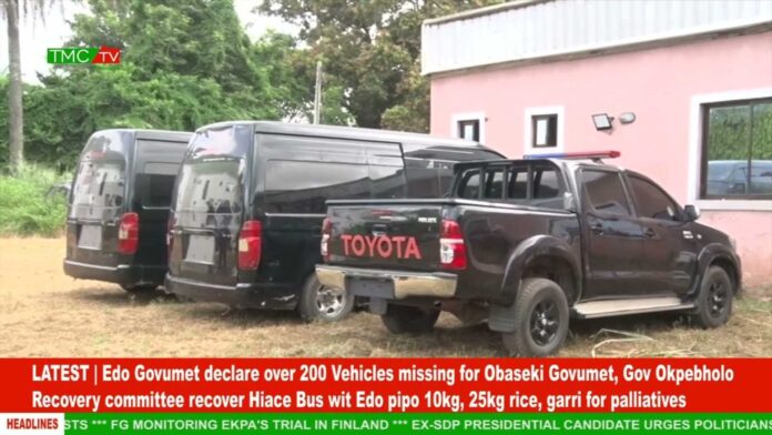 Edo State Vehicle Recovery Committee Recovering Government Vehicles