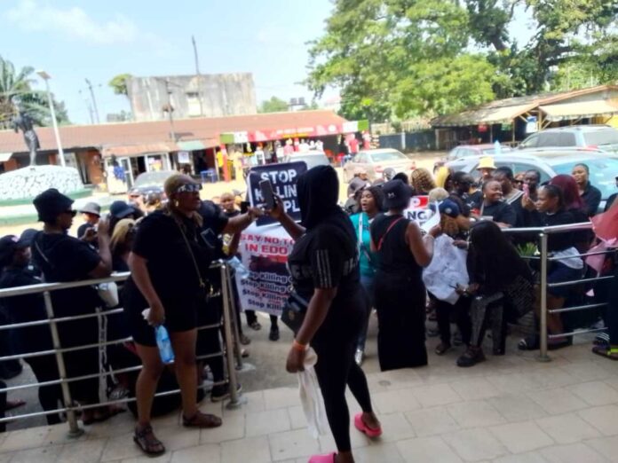 Edo Women Protesting Cult Killings