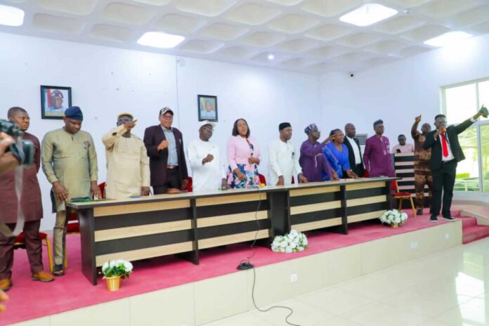 Ekiti State Governor Biodun Oyebanji Signing Minimum Wage Agreement