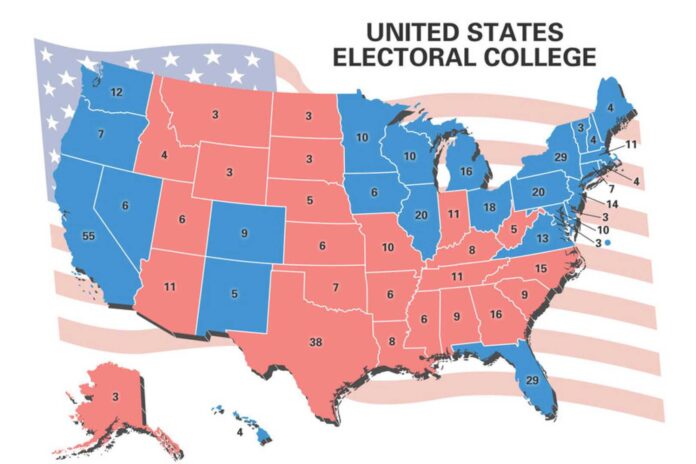 Electoral Votes By State Map