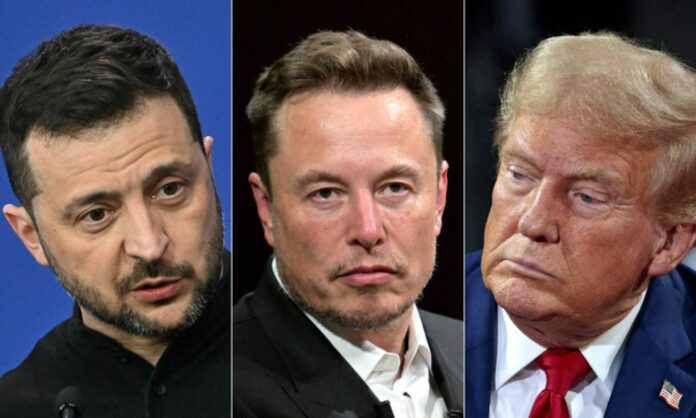 Elon Musk Donald Trump Volodymyr Zelensky Call