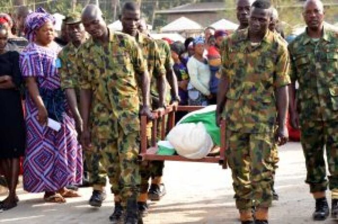 Family Protesting Non Payment Of Soldier's Gratuity