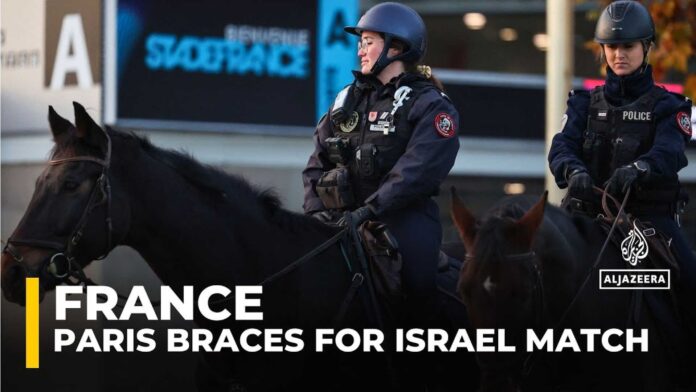 France Vs Israel Football Match Security Paris