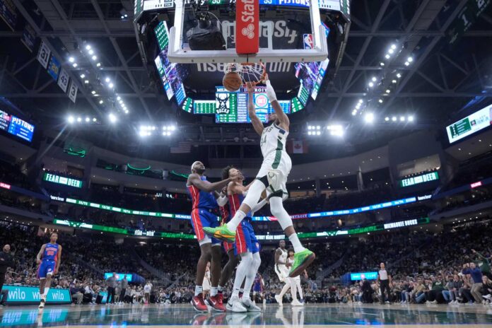 Giannis Antetokounmpo Scoring 59 Points Against Detroit Pistons