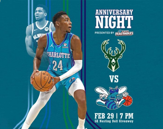 Hornets Vs Bucks Nba Game At Spectrum Center