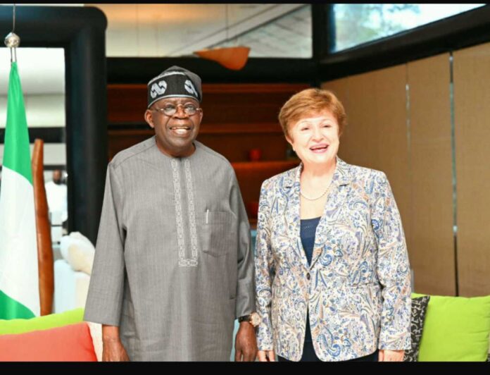 Imf Managing Director Kristalina Georgieva Meeting President Bola Tinubu G20 Summit