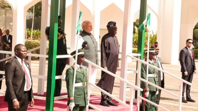 Indian Prime Minister Narendra Modi And Nigerian President Bola Tinubu Meeting