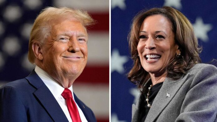 Kamala Harris And Donald Trump In Western Us Battleground States