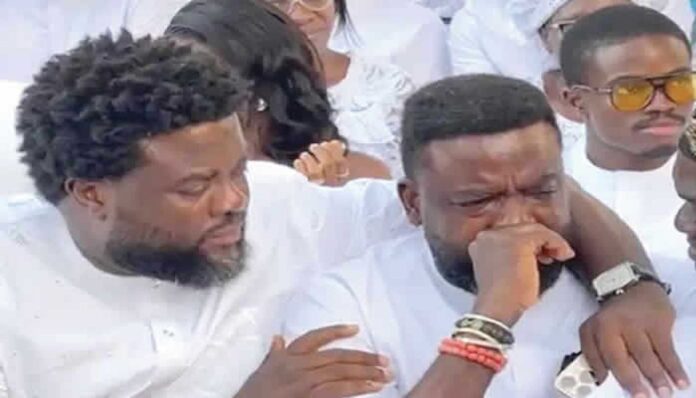 Kunle Afolayan And Aremu Afolayan At Their Mother's Funeral