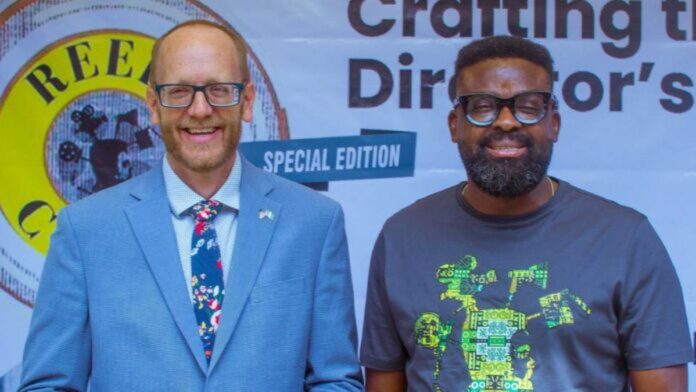 Kunle Afolayan And Hollywood Director Training Nigerian Youths