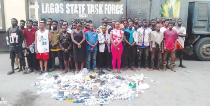 Lagos Task Force Arrests Drug Peddlers