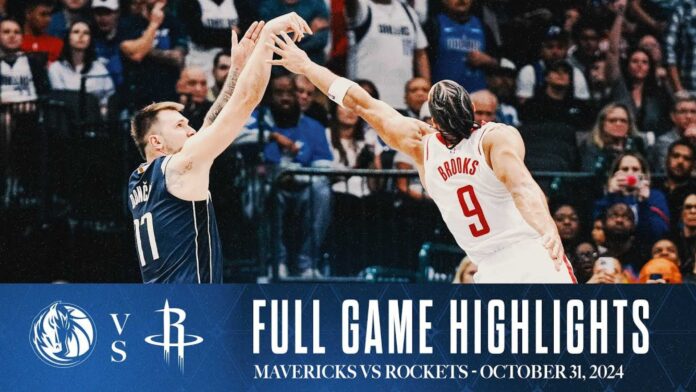 Mavericks Vs Rockets Game Highlights October 31 2024