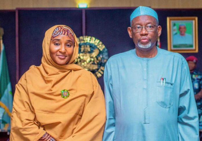 Minister Of State For Education Dr. Suwaiba Ahmed And President Bola Tinubu